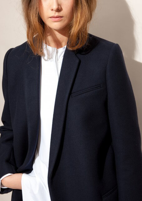 セリーヌ服コピー☆ウールクロンビーコート,Navy｜スーパーコピー優良