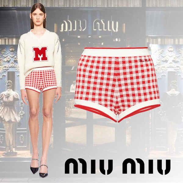 完売品◇MiuMiu ギンガムチェック ショートパンツ 完売品◇MiuMiu ギンガムチェック ショートパンツ