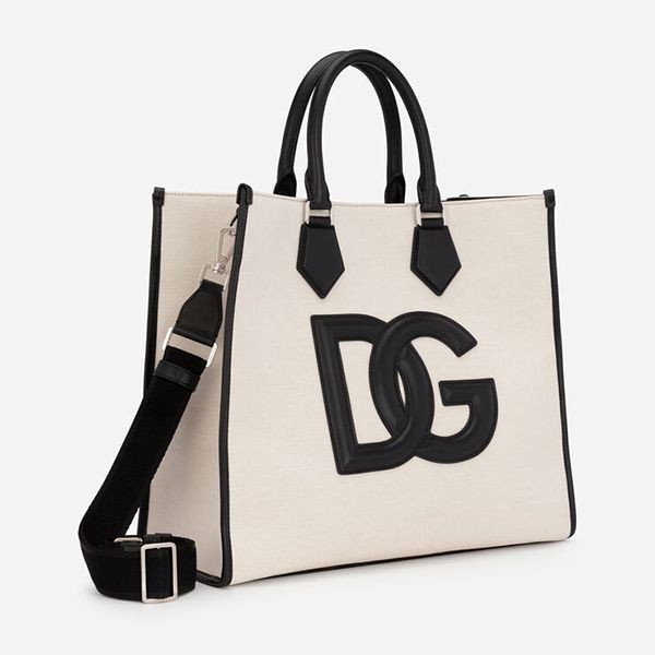 ドルチェ＆ガッバーナ 偽物 D＆Gロゴ キャンバス トートバッグ
