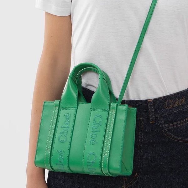 クロエ Chloe woody トートバッグ Faded Green(グリーン) クロエ Chloe woody トートバッグ Faded Green(グリーン)