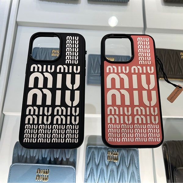 争奪戦☆ミュウミュウ ラバー iphone ケース 偽物 2色｜スーパーコピー