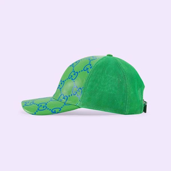 希少【正規品・美品】GUCCI GG柄ベースボールキャップ グリーン M グッチ GGレザー ベースボールキャップ 728853 4HAWH 8972｜スーパー