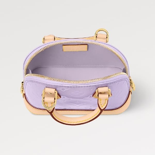 定番ルイヴィトン LV ナノ アルマ ヴェルニ 偽物 ショルダーバッグ