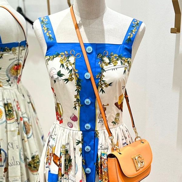 人気No1【D＆G】ドルガバ レディース ワンピース 偽物 食べ物柄 パスタ
