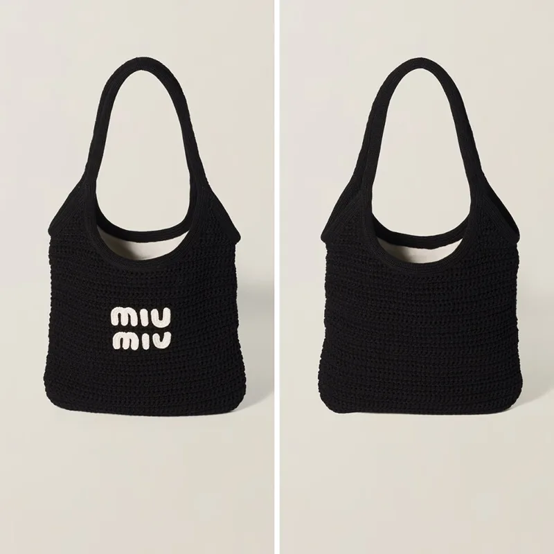 日本未入荷】ミュウミュウ n級品 IVY ラフィア風織りトートバッグ 5色