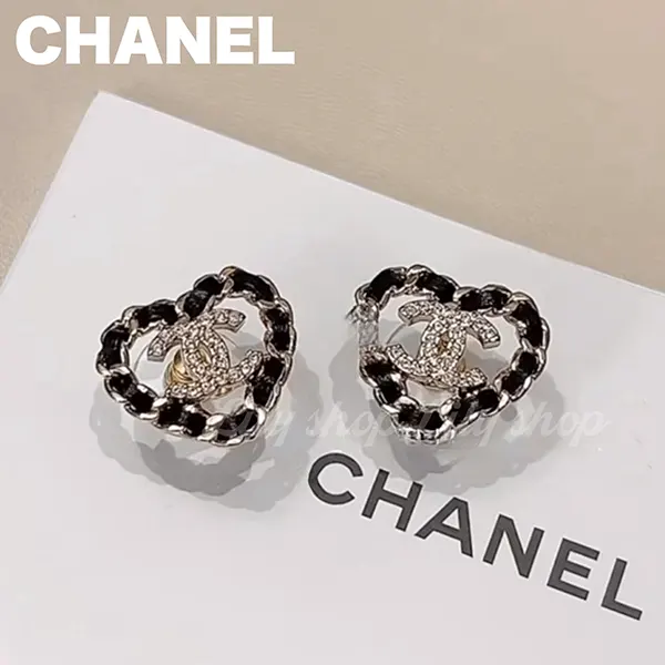 上品高見え□シャネル チェーンピアス コピー ハート CCマーク ABG335