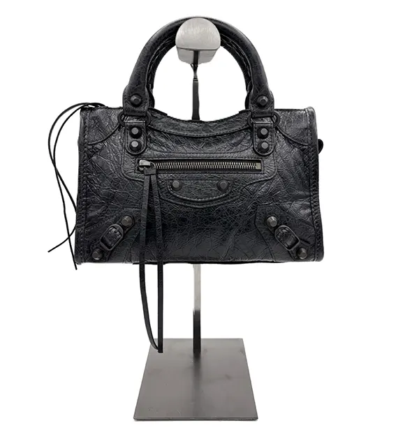 バレンシアガ Le City Mini レザーショルダーバッグ n級品