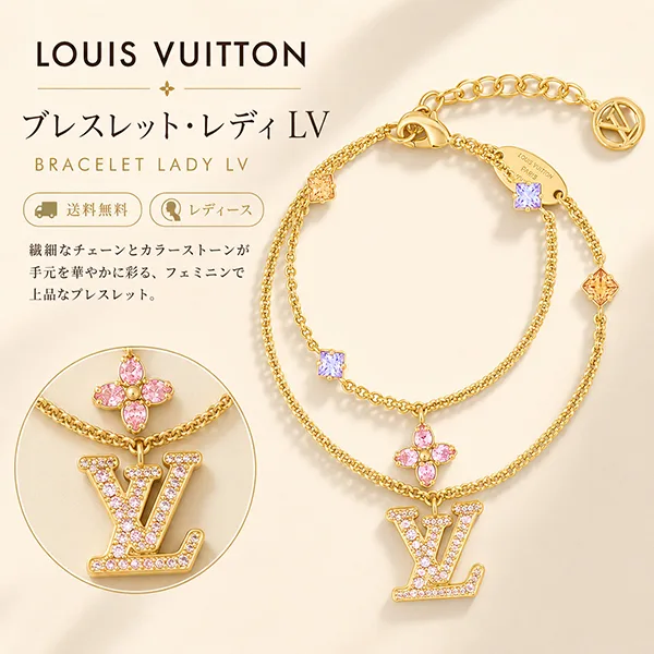 ルイヴィトン ブックル・モノグラム ビーズ ピアス コピー M00320